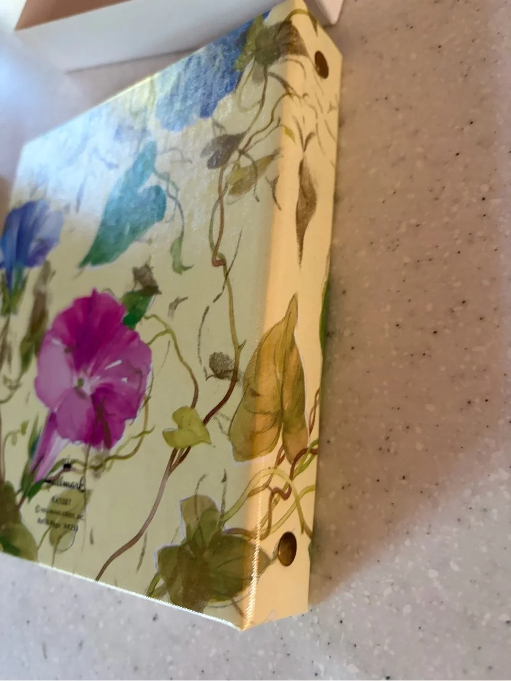 Vintage NEW Hallmark Refillable Address Book Morning Glory Flowers Made in USA